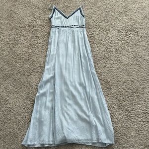 Japna dress. Light blue stripes with dark blue details